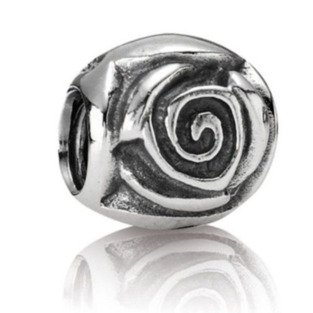 Pandora Sterling Silver Rose Bud Charm Bead 790394 ALE 925